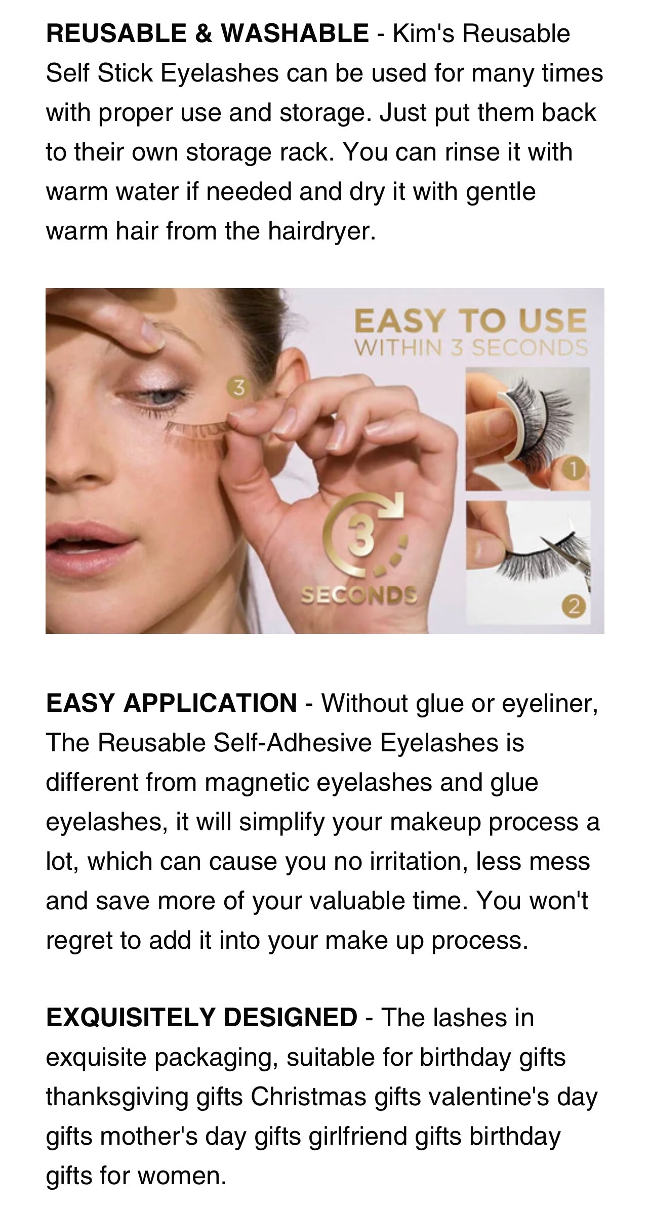 Reusable Self Adhesive Eyelashes