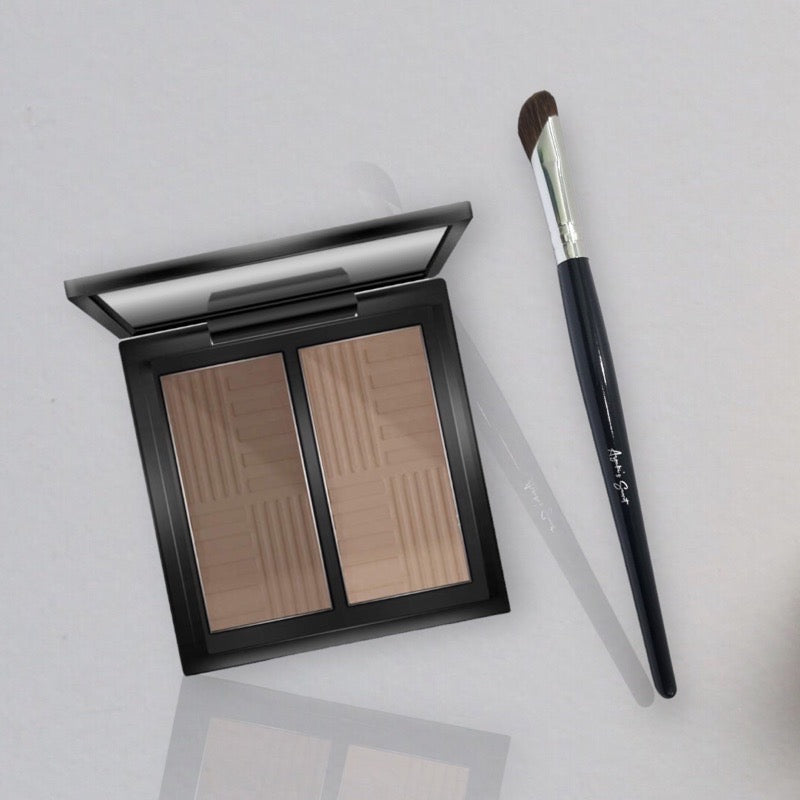 Ayuki’s Secret Duo Face Contour Palette + Ayuki’s Secret Professional Angled Contour Makeup Brush