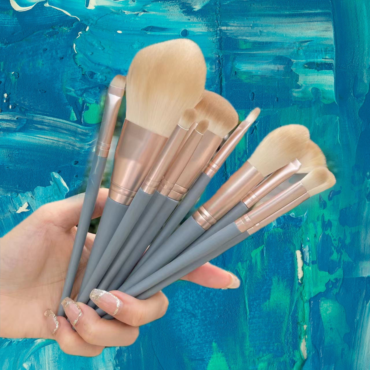 Ayuki’s Secret Professional Makeup Brush Set * BABY BLUE * WITH Brush Roll