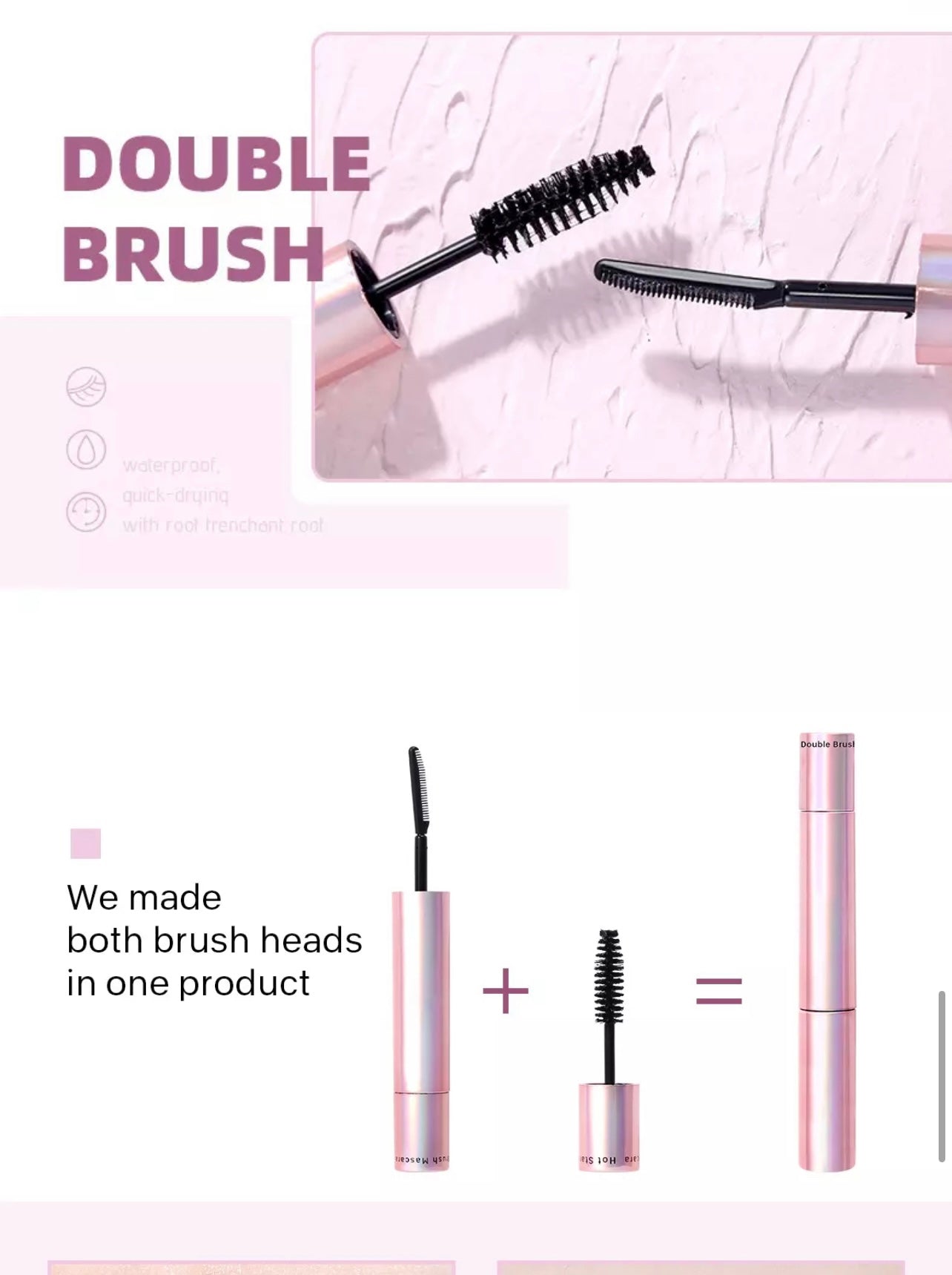 Double Brush Waterproof Mascara